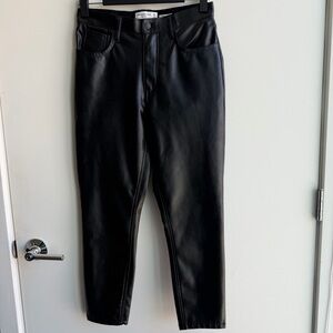 Abercrombie & Fitch Vegan Leather High Rise Skinny Pants Black Size 28/6S